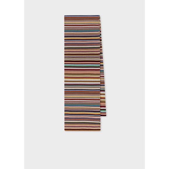 NWT $350 New Season Paul Smith Signature Stripe Merino Scarf made in Italy. - Picture 1 of 6